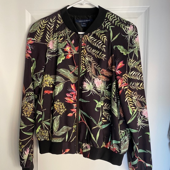 French Connection Jackets & Blazers - French Connection Floral Bomber Jacket